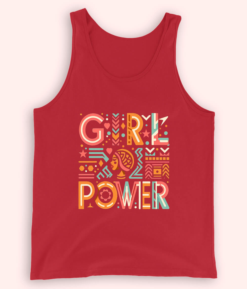 Red Women Power Tanktop