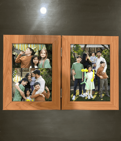 Wooden Folding Photo Frame