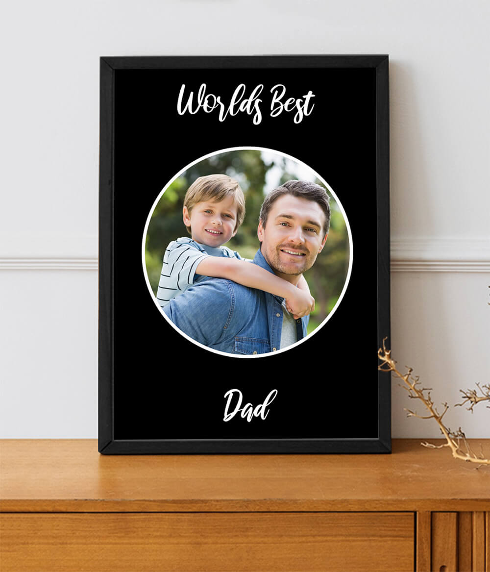Personalized World's Best Dad Frame | Photo Frame | Home Decor
