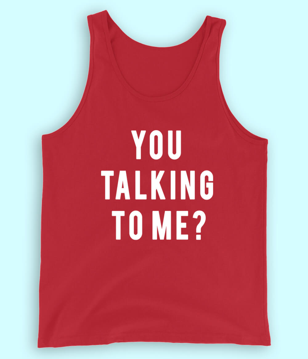 You Talking to Me Red Tanktop (Unisex)