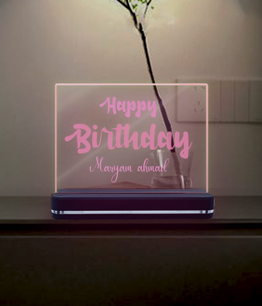Birthday Name Lamp (Colored)