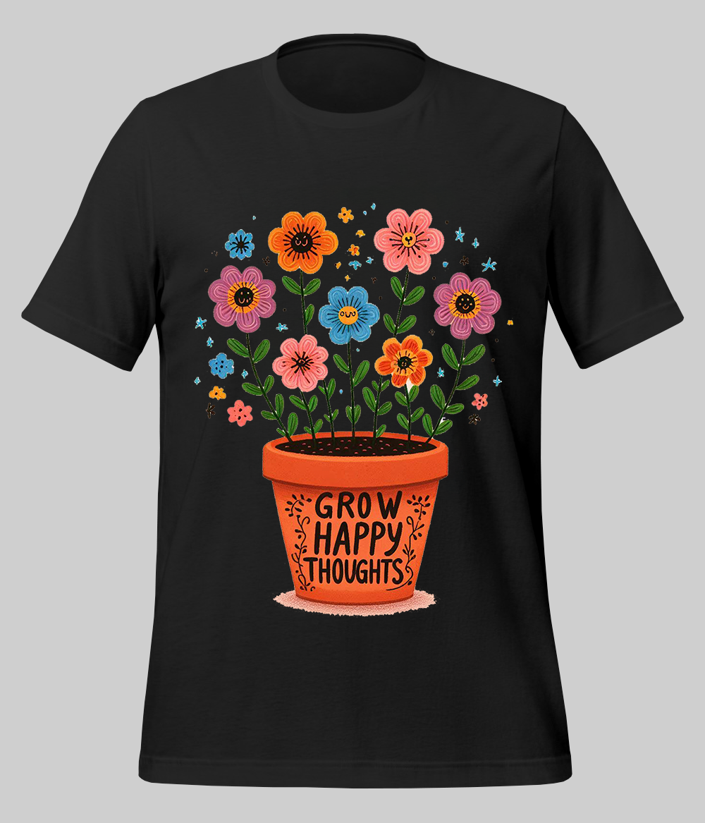 Grow Positive Thoughts Quote T-Shirt