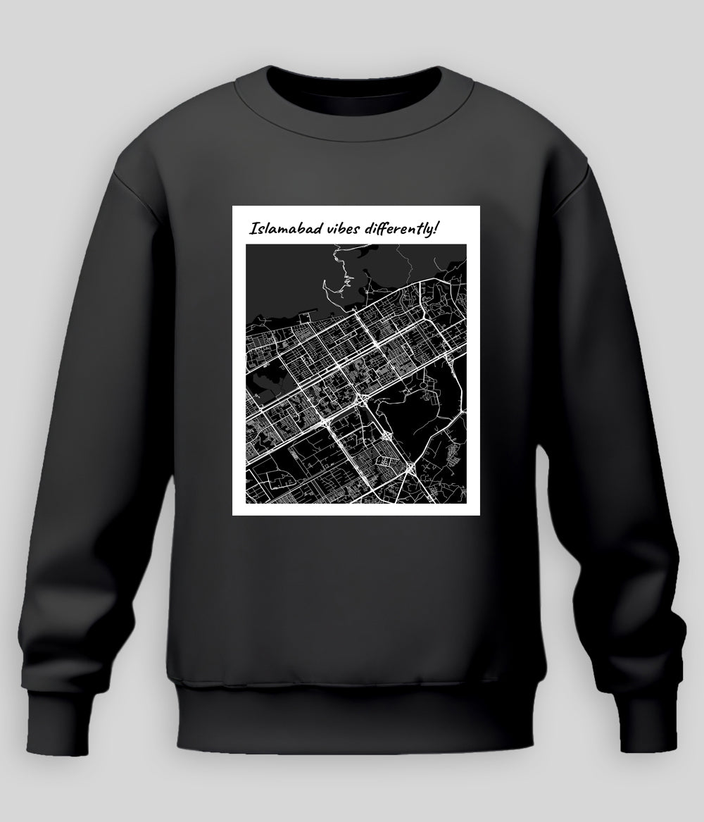 Islamabad Pakistan City Map Unisex Sweatshirt