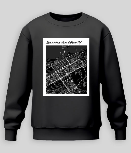 Islamabad Pakistan City Map Unisex Sweatshirt