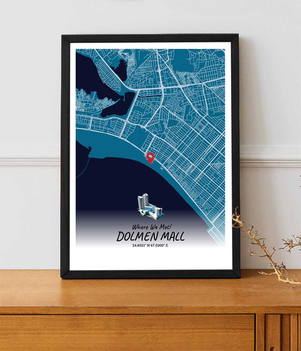 Personalized Karachi Map Frame