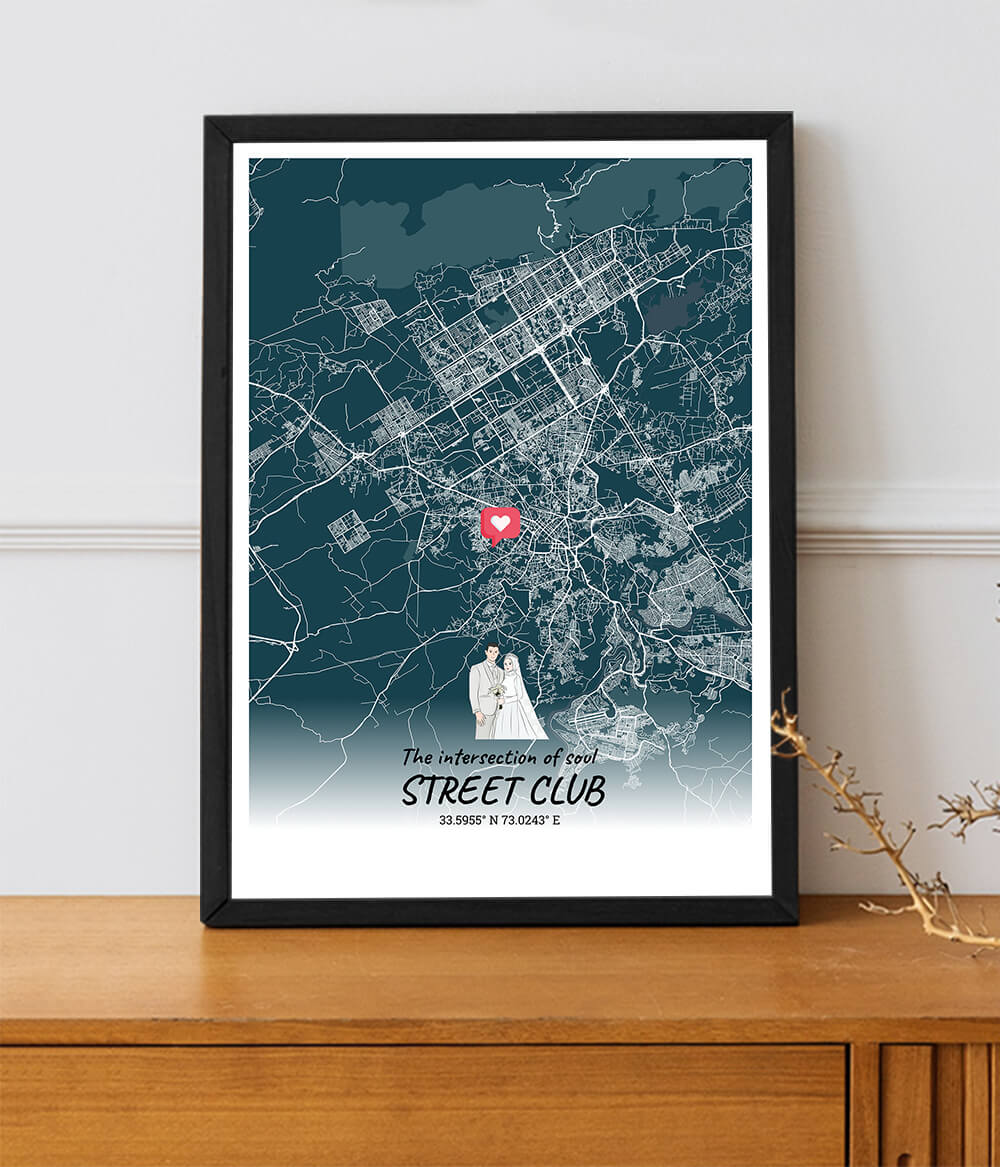 City Map Poster Rawalpindi | Customizable Map Frame