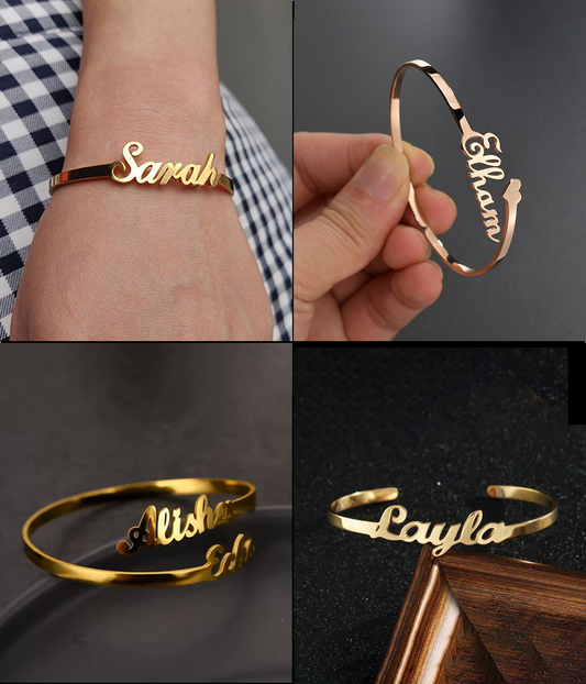 customized name bangles