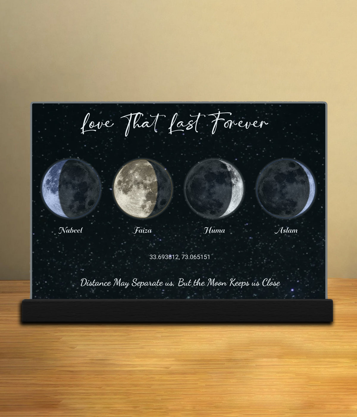 Personalized Four Moon Phase Lamp