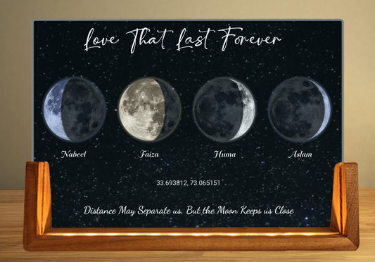 Personalized Four Moon Phase Lamp