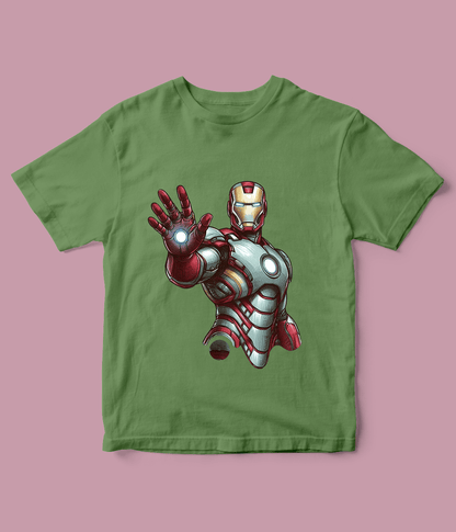 light green Iron Man T-Shirt