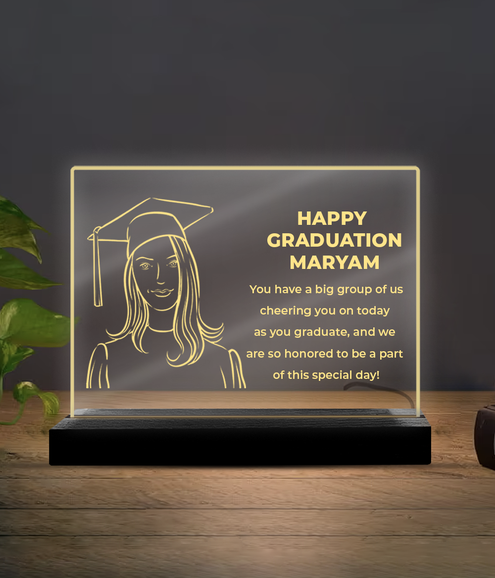 Personalized Graduation Photo Lamp | Custom Led Lamp