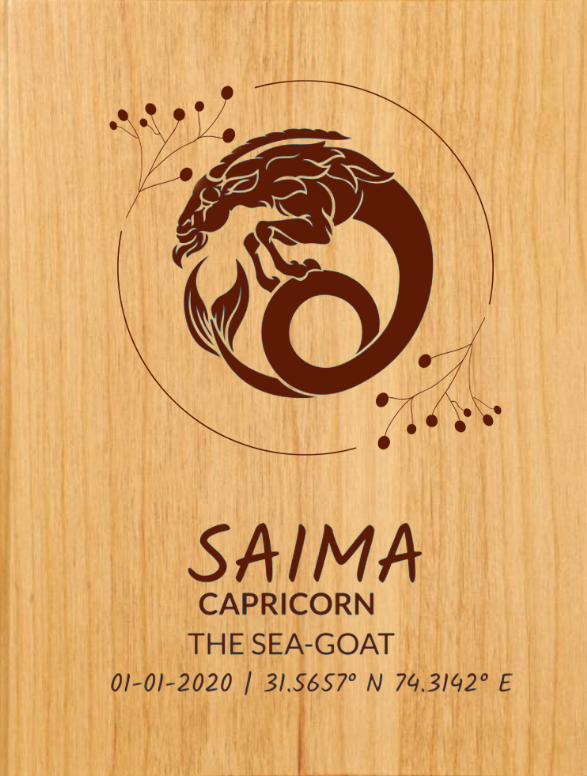 Wooden Plate For Zodiac Sign