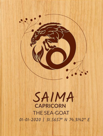 Wooden Plate For Zodiac Sign