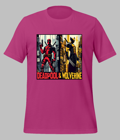 light purple Deadpool and Wolverine T-Shirt for Men