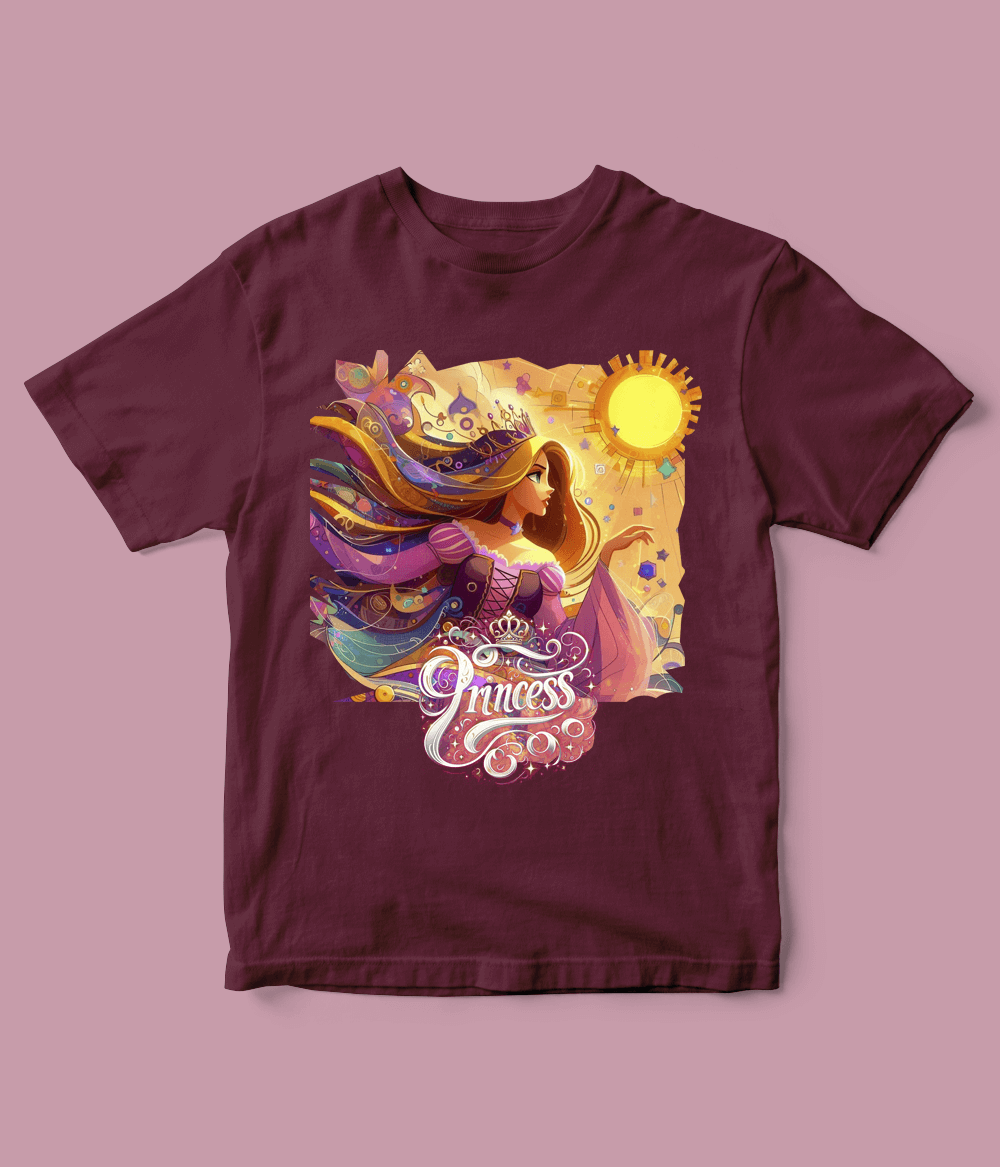 maroon princess shirt for girls