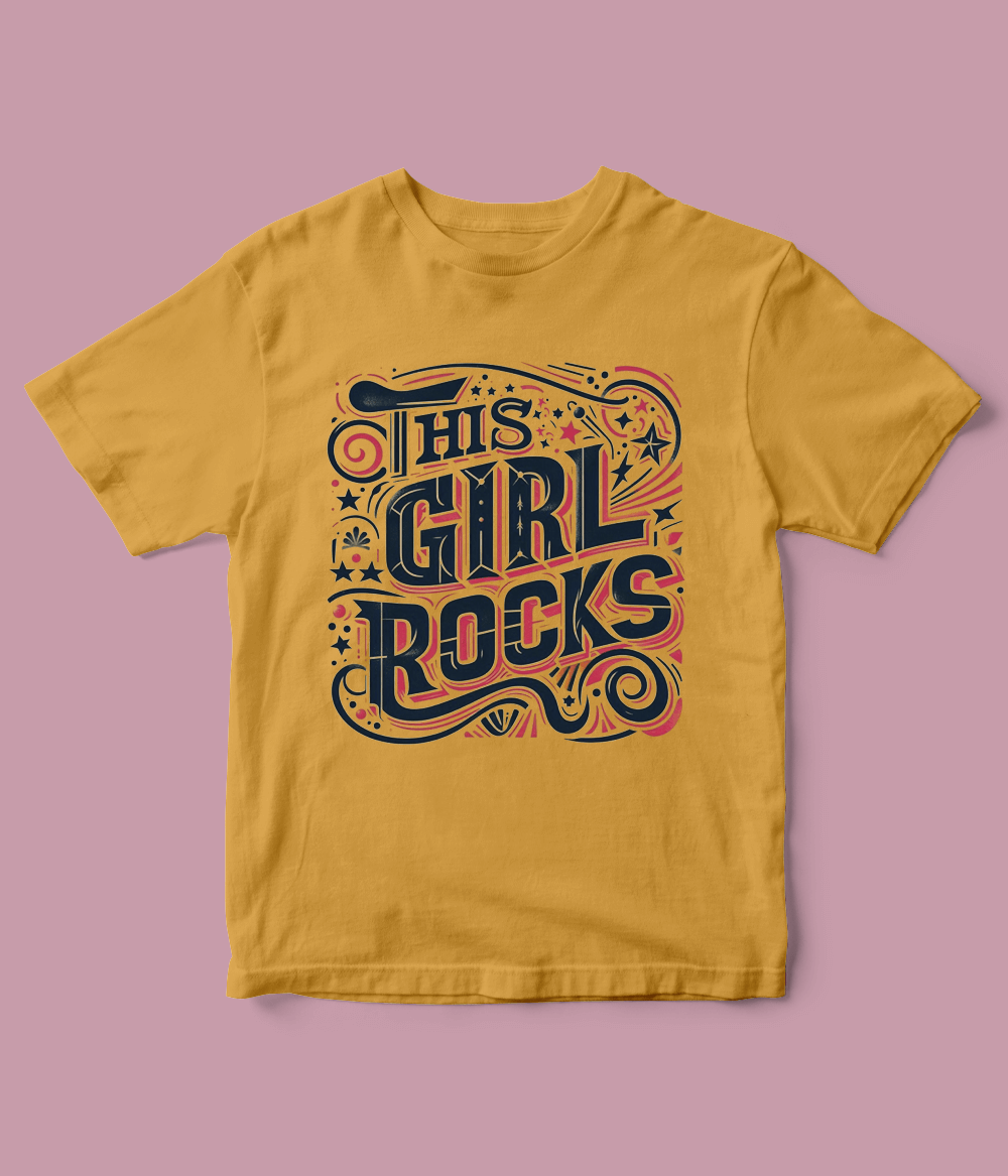 mustard This Girl Rocks T-Shirt