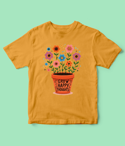 Grow Happy Thoughts Shirt for Girls