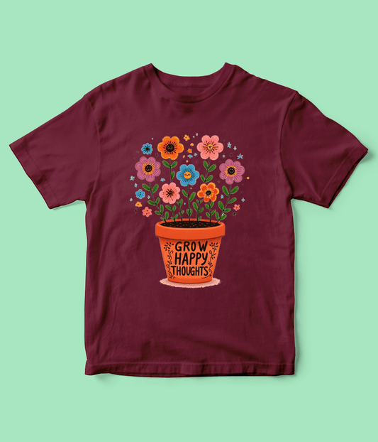 Grow Happy Thoughts Shirt for Girls