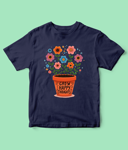 Grow Happy Thoughts Shirt for Girls