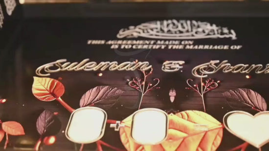 Premium Foldable Velvet Nikkah Booklet with Velvet Box