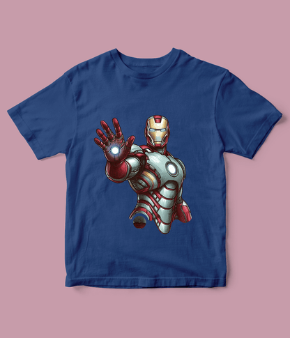 royal blue Iron Man T-Shirt