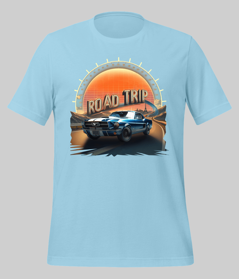 Sky Blue Road Trip T Shirts