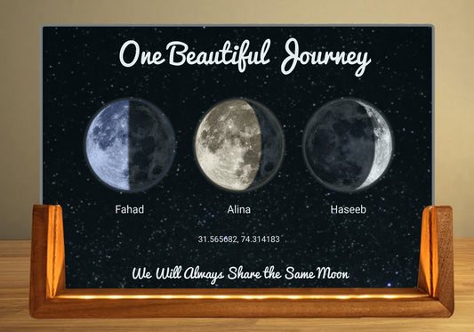 Custom Three Moon Phase Lamp
