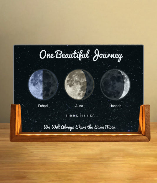 Custom Three Moon Phase Lamp