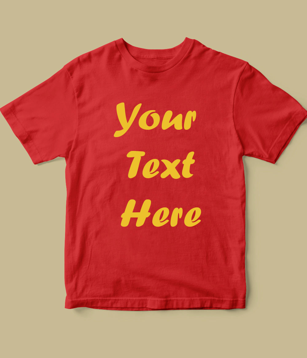 Text Only T-Shirt for Kids (Customizable)