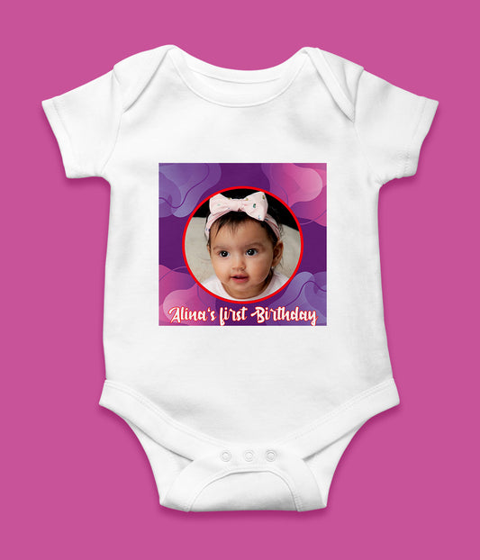 Happy Birthday Baby T Shirt and Romper (Multipurpose)