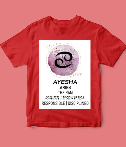 Zodiac Sign Kids T-Shirt (Customizable)