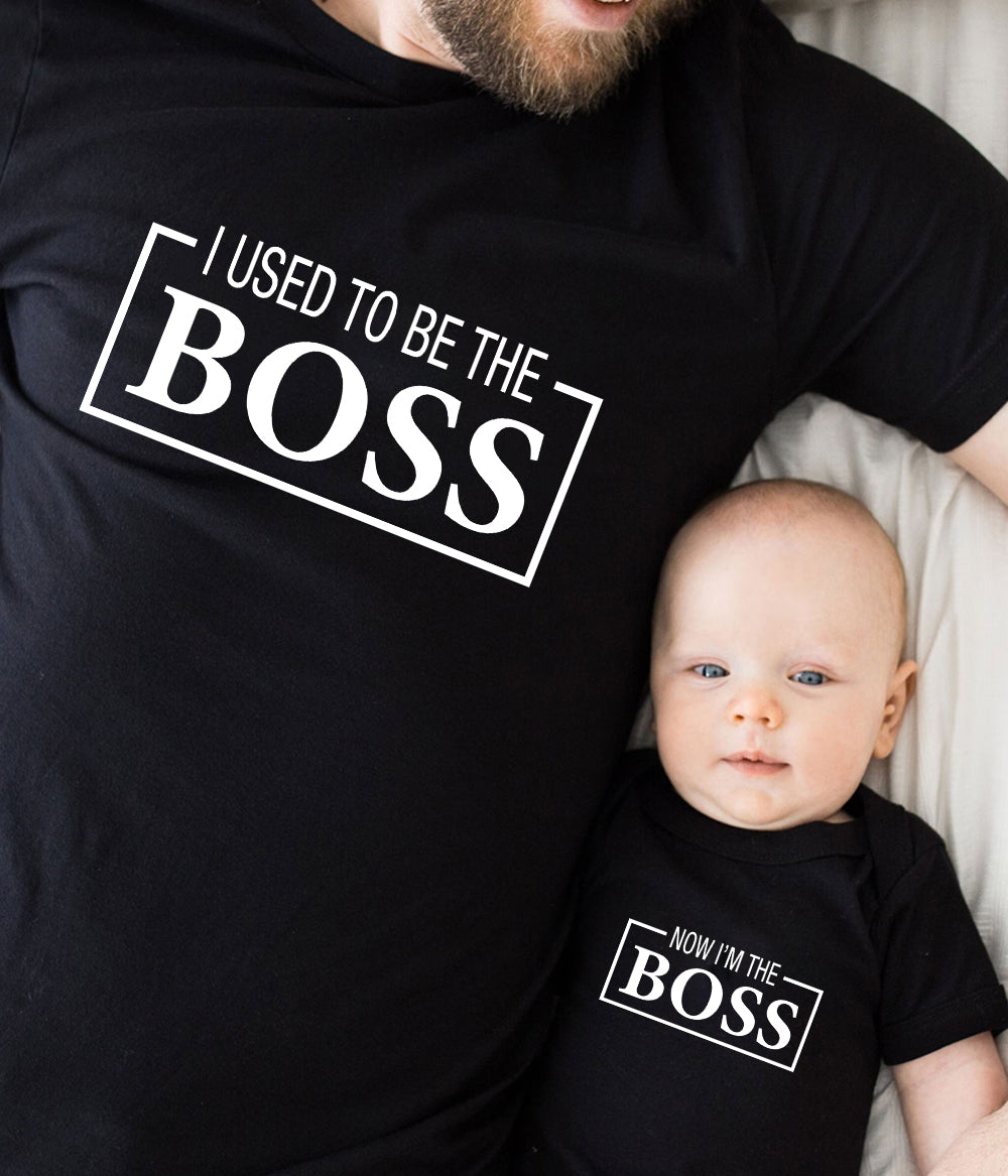 Father and Son Matching Boss T Shirt