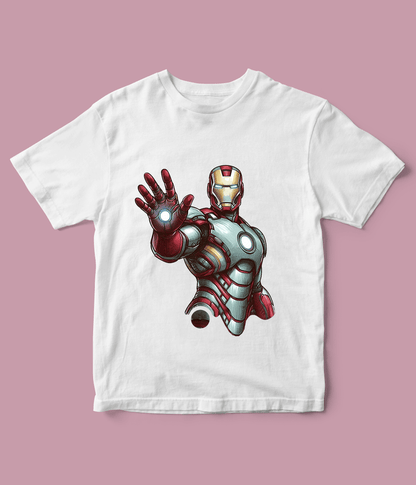 White color Iron Man T-Shirt 