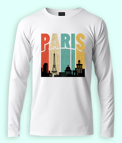 Eiffel Tower Long Sleeve T-Shirt (Unisex)