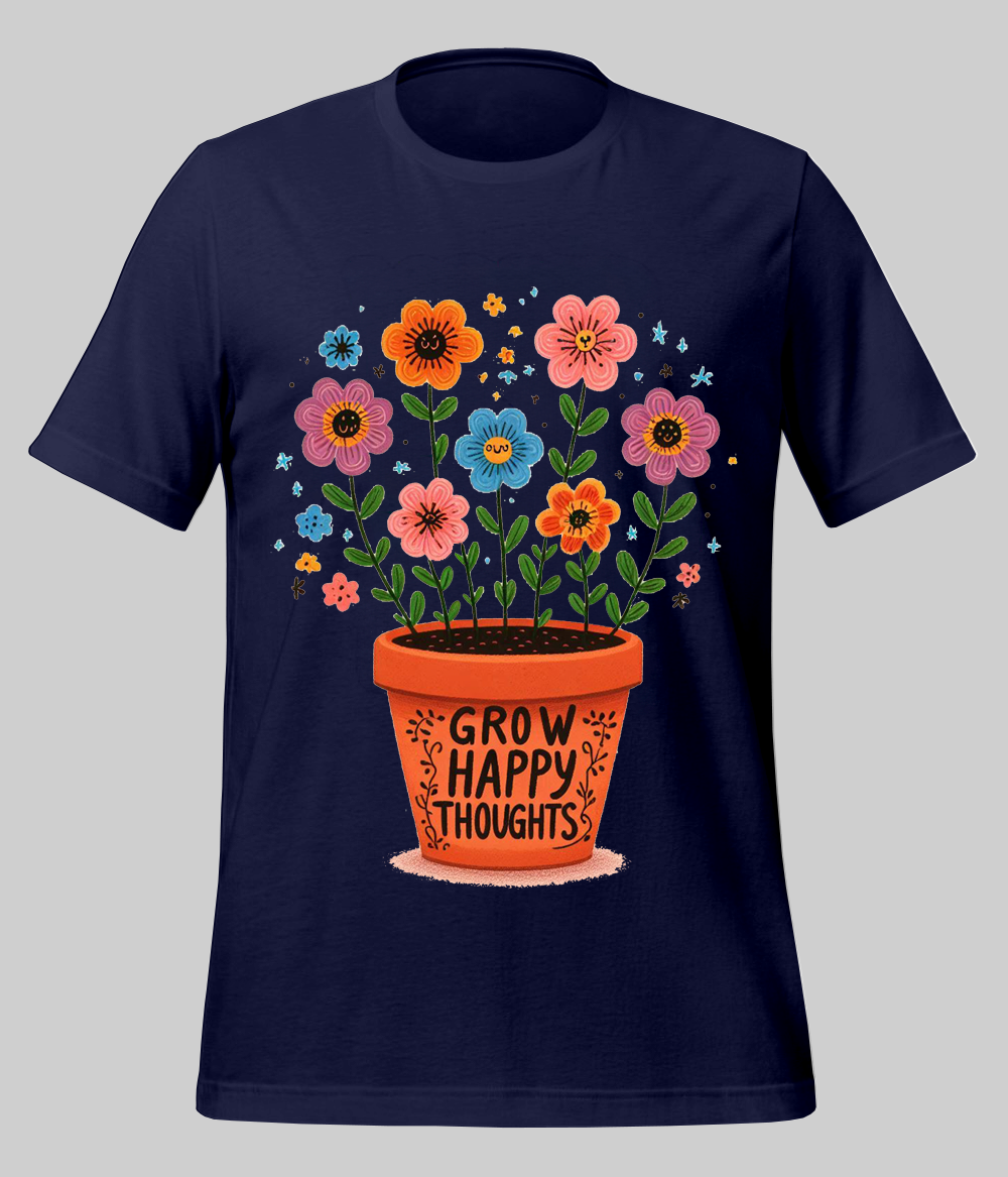 Grow Positive Thoughts Quote T-Shirt