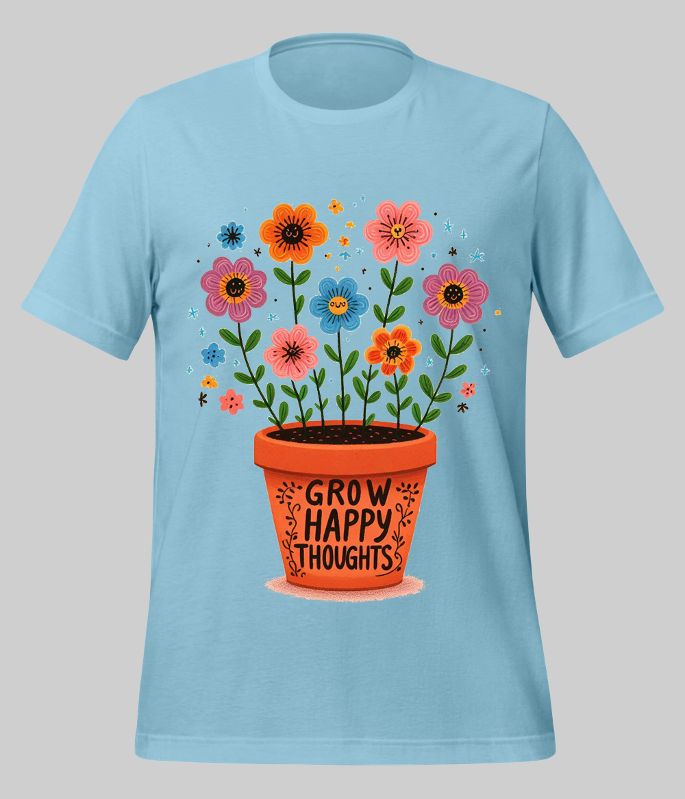 Grow Positive Thoughts Quote T-Shirt