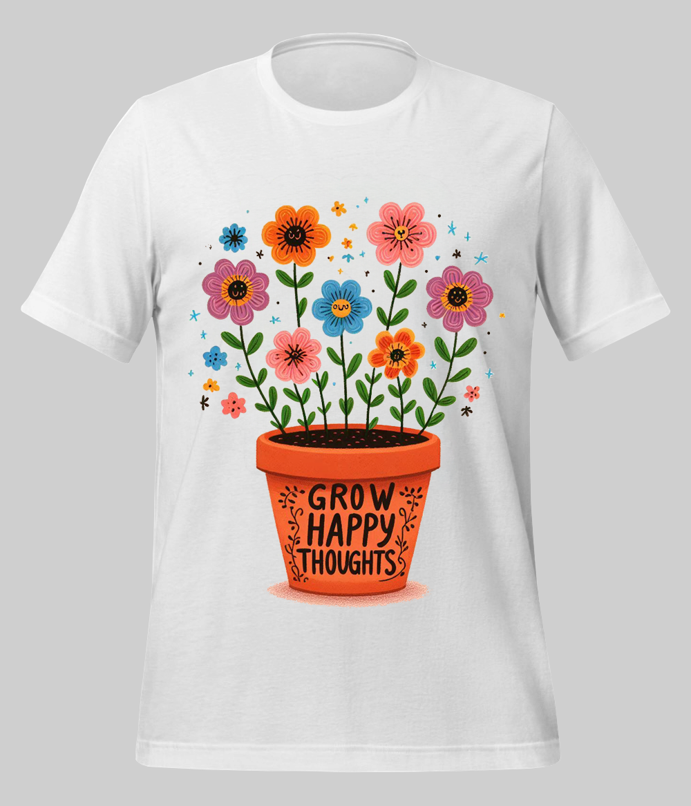 Grow Positive Thoughts Quote T-Shirt