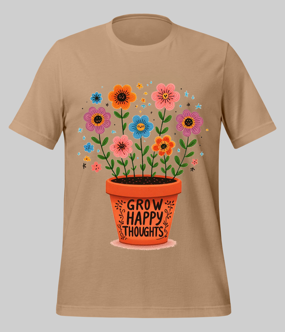 Grow Positive Thoughts Quote T-Shirt