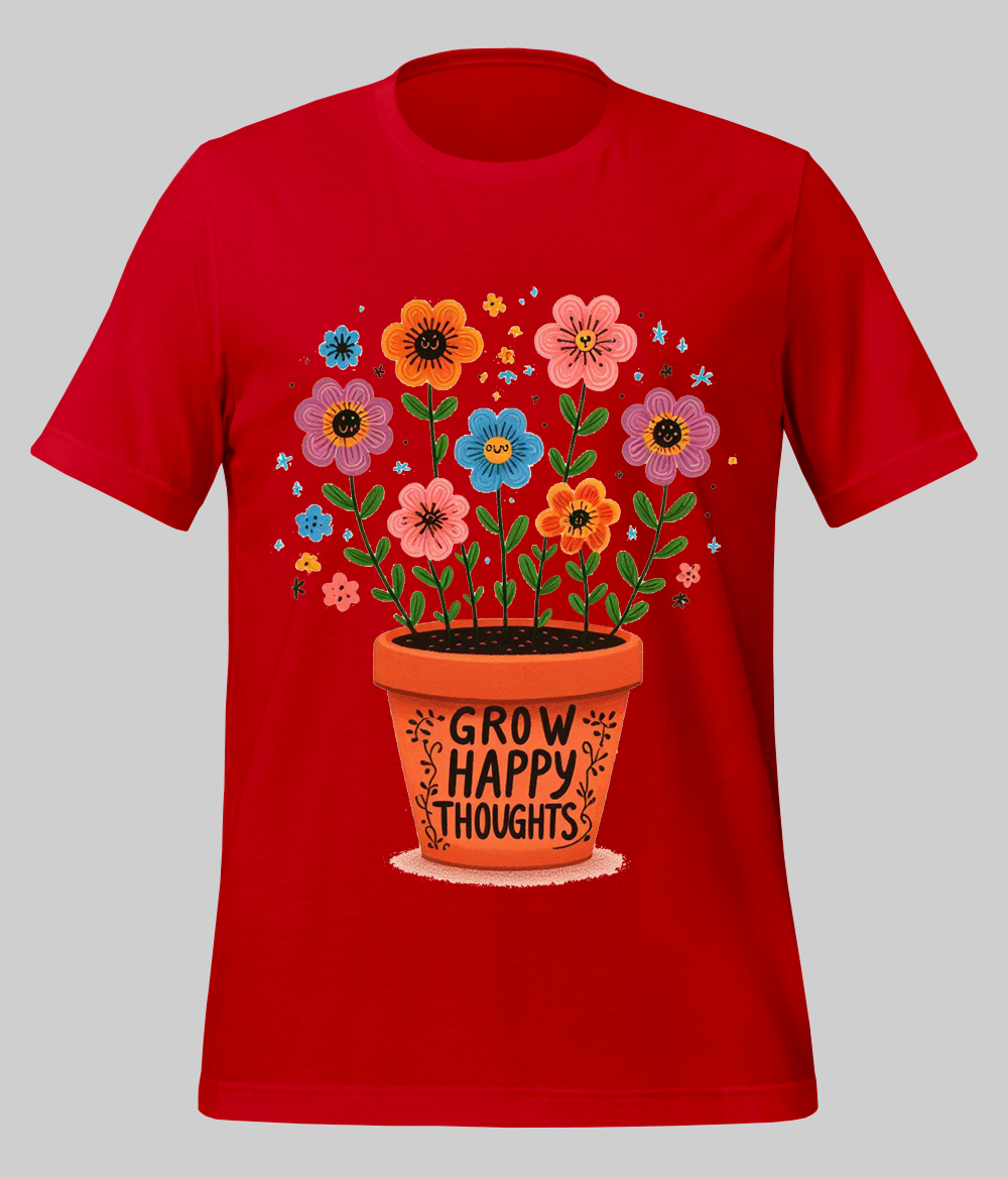 Grow Positive Thoughts Quote T-Shirt