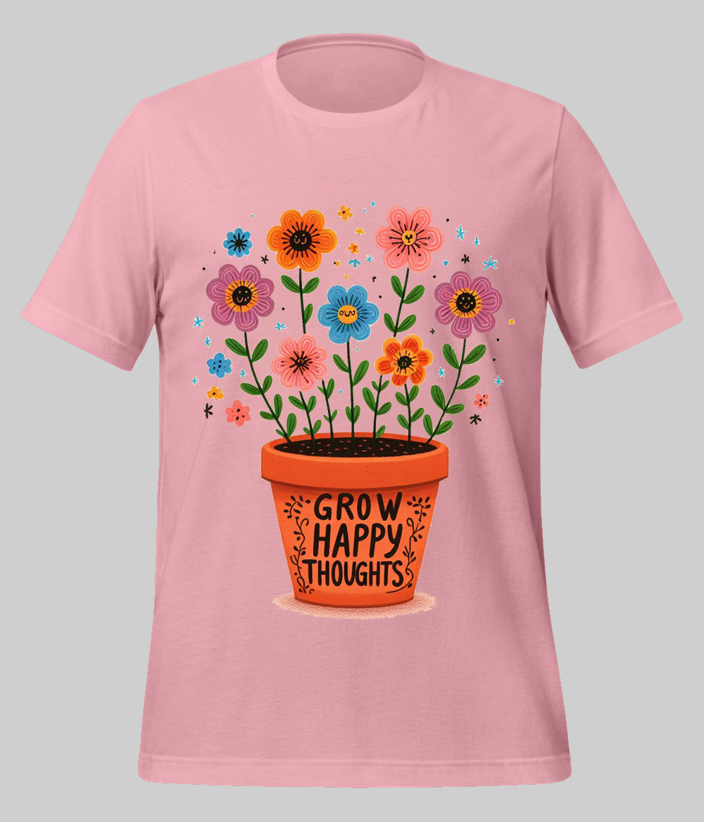 Grow Positive Thoughts Quote T-Shirt