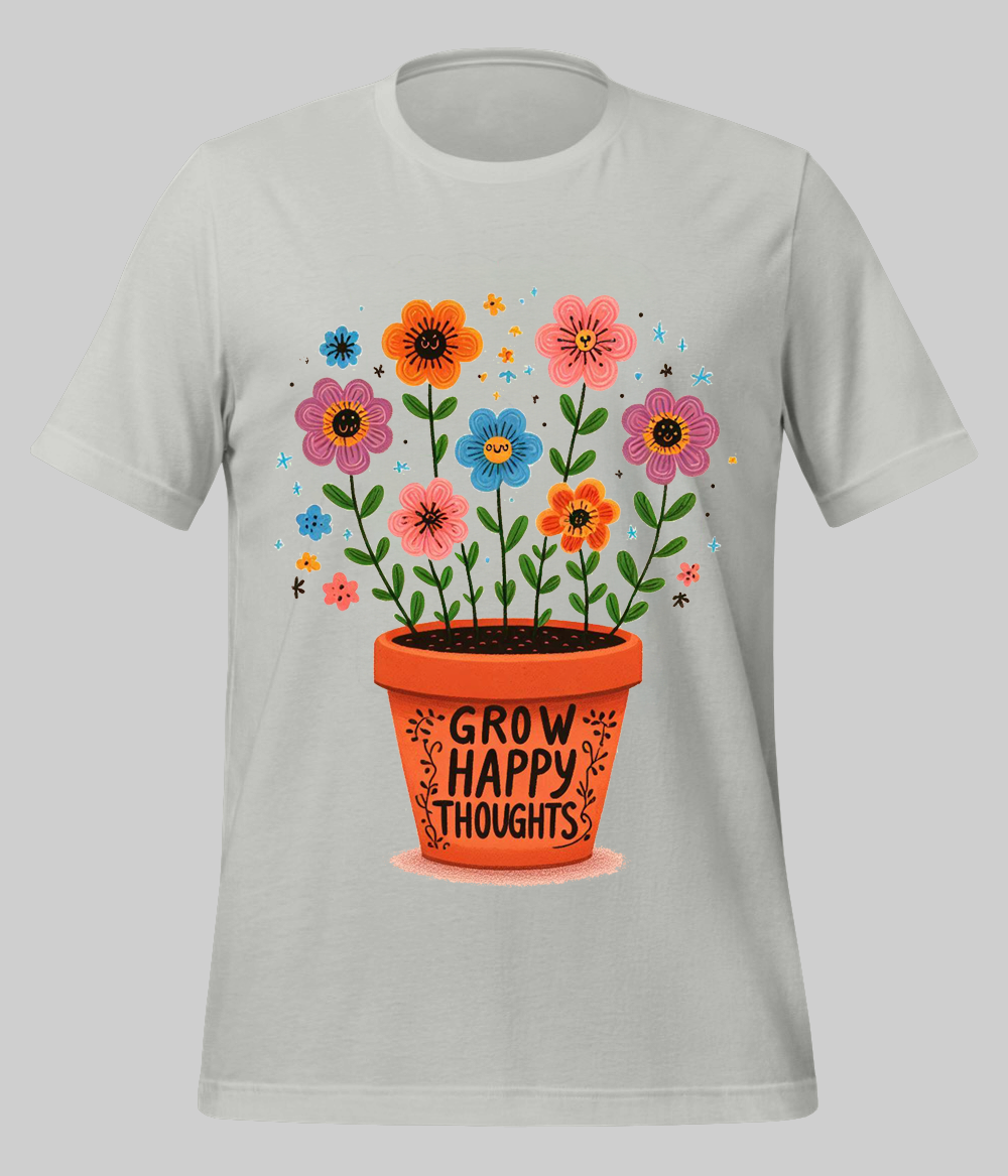 Grow Positive Thoughts Quote T-Shirt