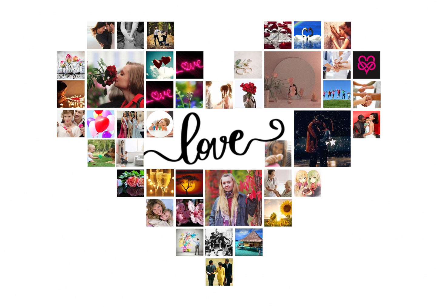 Two Hearts One Love Frame (Customizable)