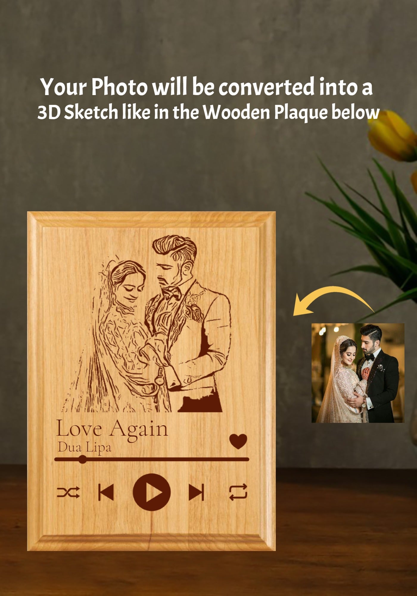 Wooden Music Picture Frame