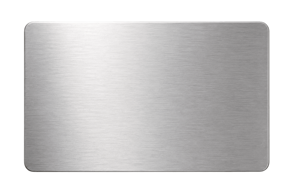 Custom metal wallet card front view
